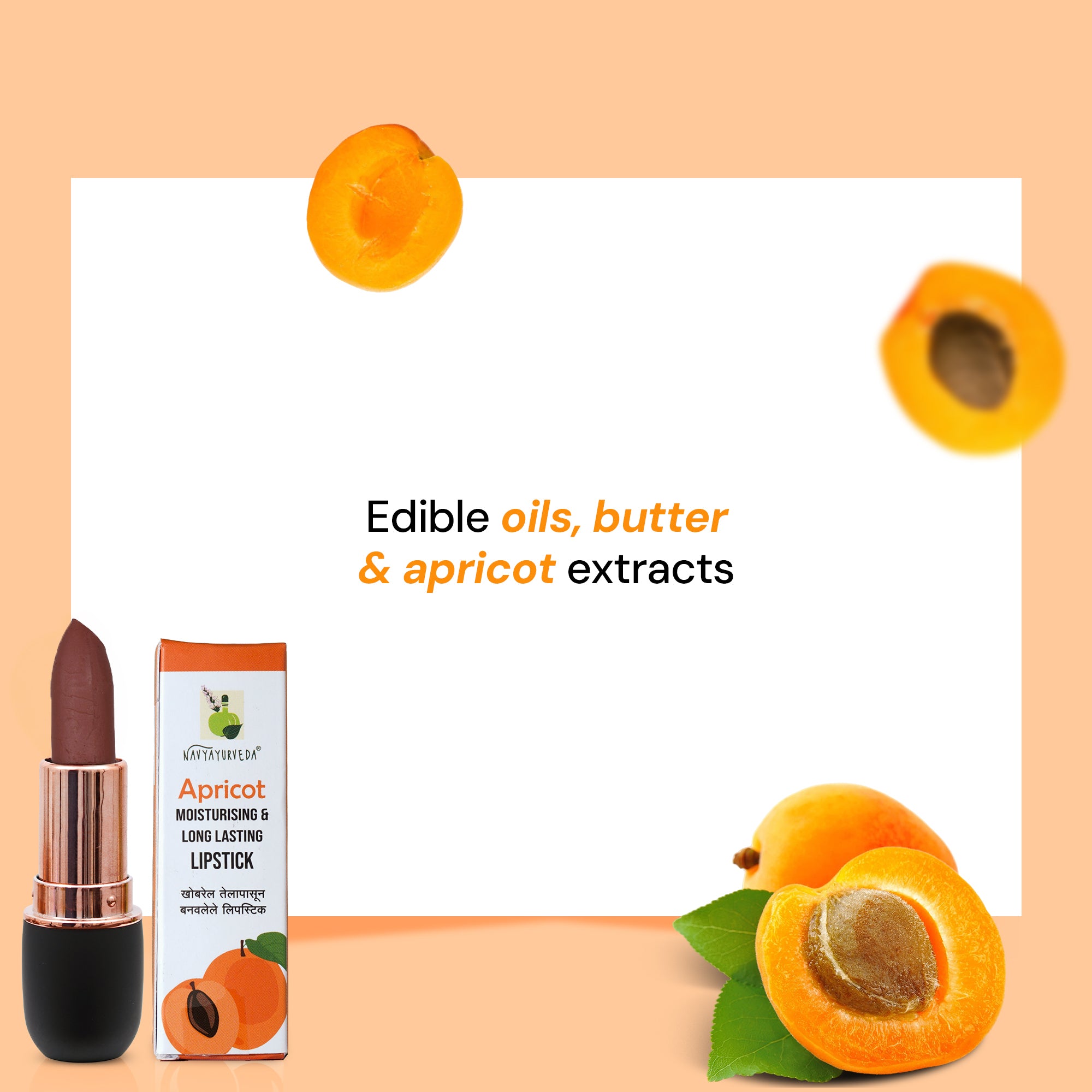 Navyayurveda's Apricot Moisturising & Long Lasting Lipstick