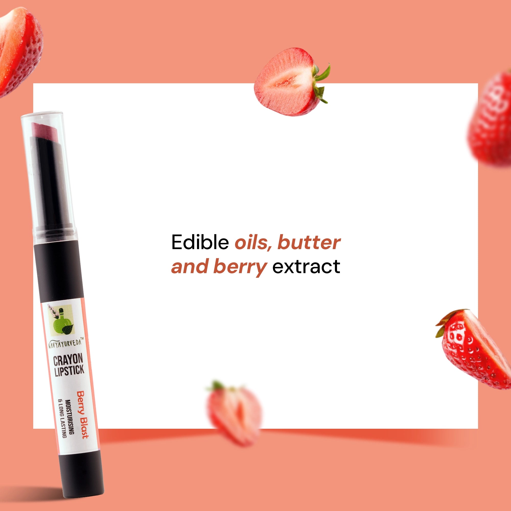 Navyayurveda's Berry Blast Moisturising & Long Lasting Crayon Lipstick