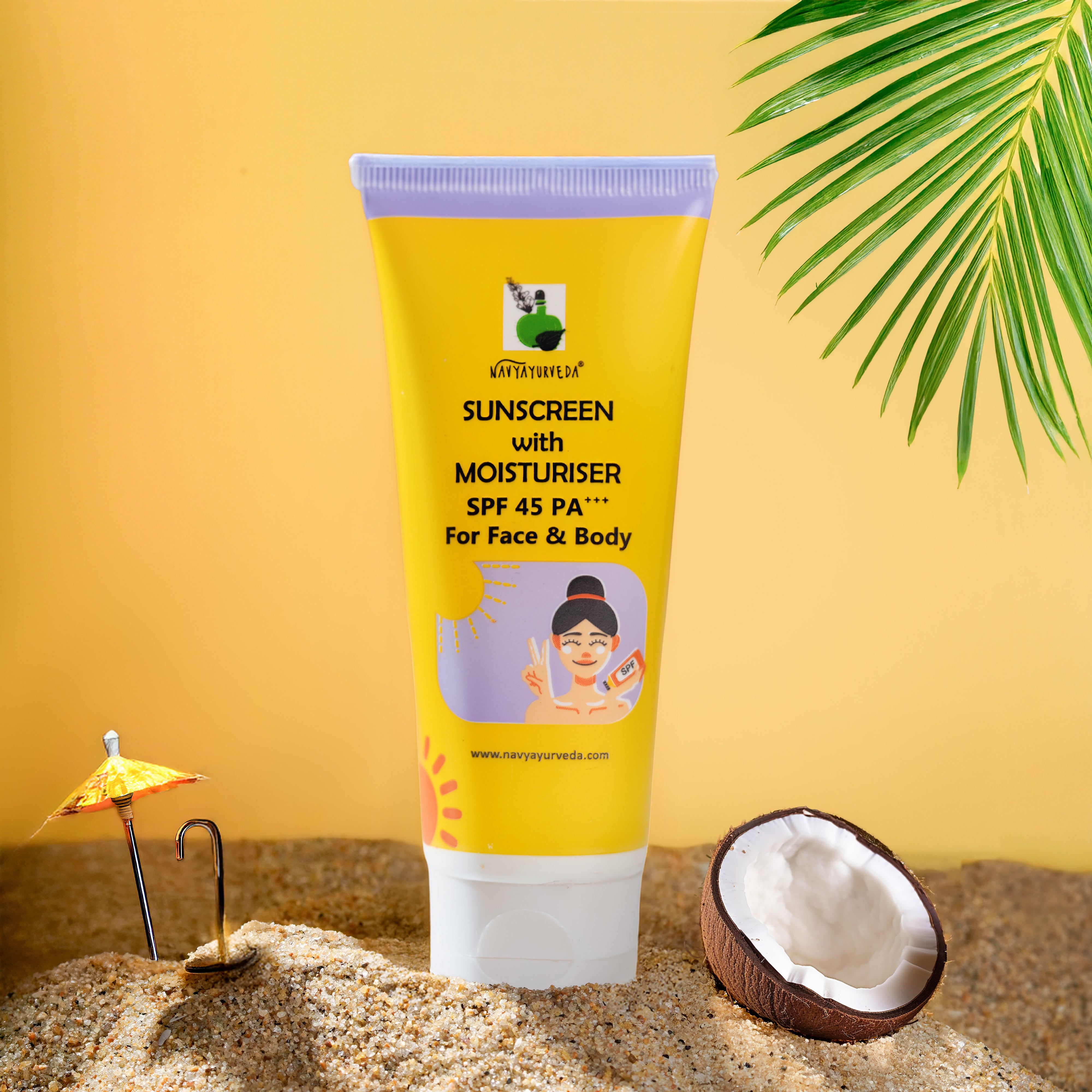 Sunscreen With Moisturiser SPF 45 PA+++ For Face & Body